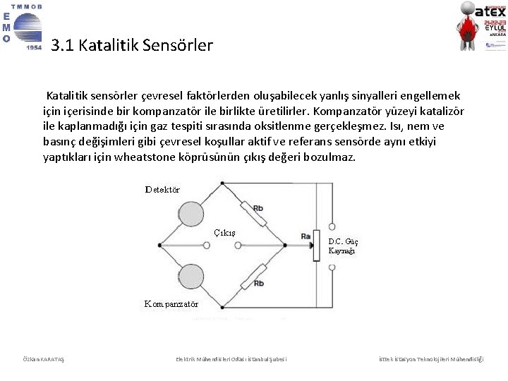 3. 1 Katalitik Sensörler Katalitik sensörler çevresel faktörlerden oluşabilecek yanlış sinyalleri engellemek için içerisinde