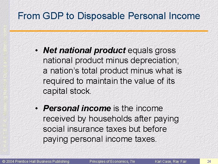 C H A P T E R 6: Measuring National Output and National Income