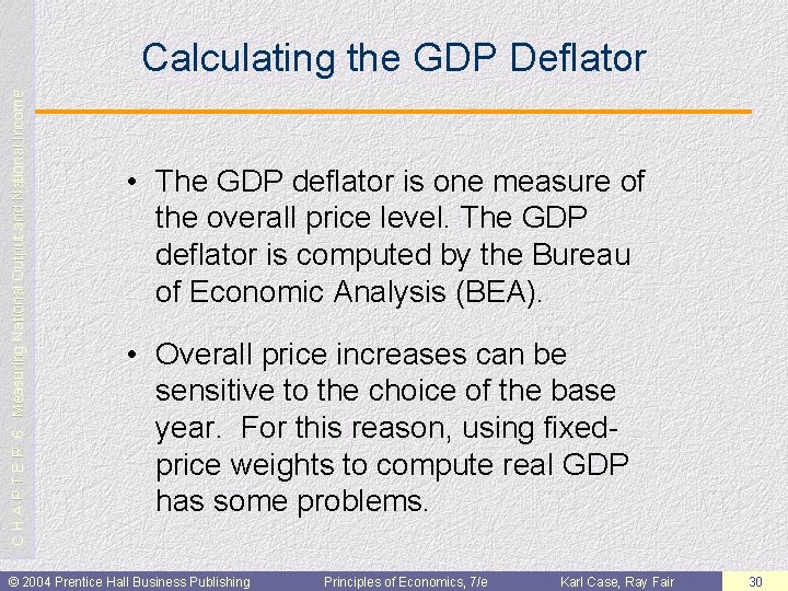 C H A P T E R 6: Measuring National Output and National Income