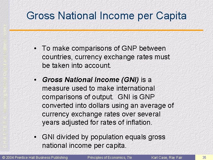 C H A P T E R 6: Measuring National Output and National Income