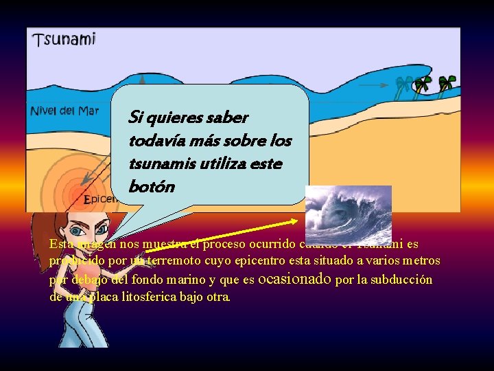 Los terremotos son la gran causa de tsunamis. Las avalanchas, erupciones volcánicas y Veámoslo