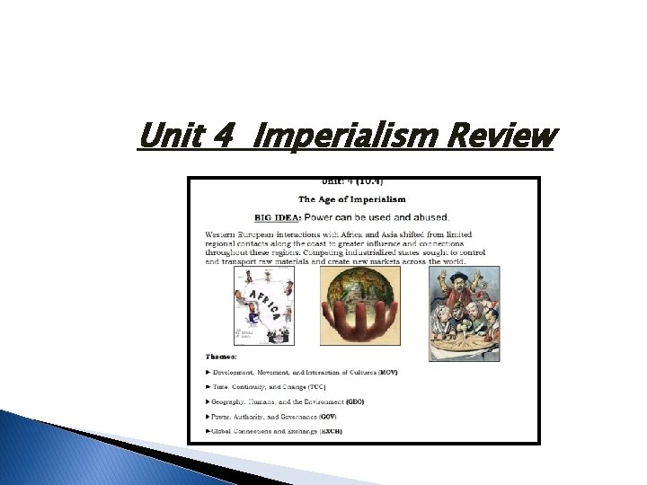 Unit 4 Imperialism Review 