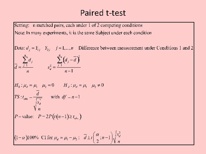 Paired t-test 