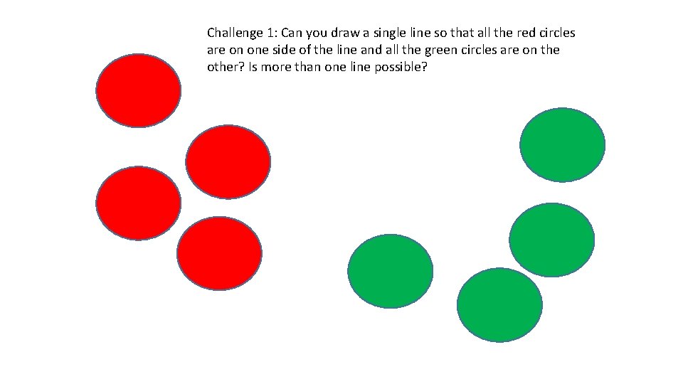 Challenge 1: Can you draw a single line so that all the red circles