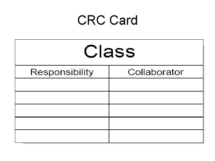 CRC Card 