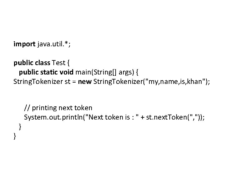 import java. util. *; public class Test { public static void main(String[] args) {