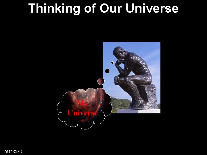 Thinking of Our Universe My Universe 2021/2/26 March 24, 2007 Dark Puzzles of the