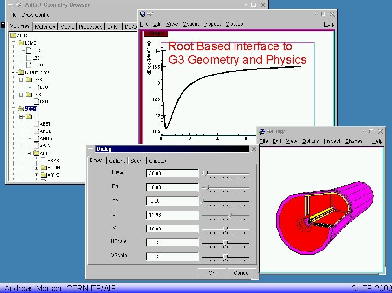Root Based Interface to G 3 Geometry and Physics Andreas Morsch, CERN EP/AIP CHEP Root Based Interface to G 3 Geometry and Physics Andreas Morsch, CERN EP/AIP CHEP