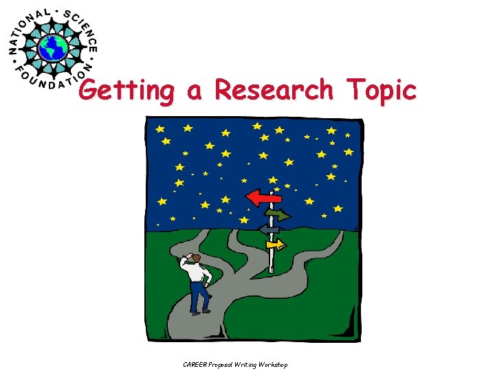 Getting a Research Topic CAREER Proposal Writing Workshop 