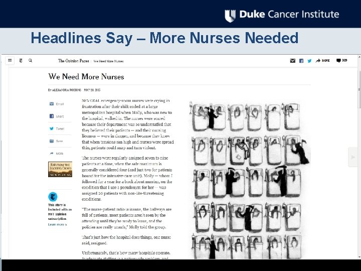 Headlines Say – More Nurses Needed 2 All Rights Reserved, Duke Medicine 2011 Headlines Say – More Nurses Needed 2 All Rights Reserved, Duke Medicine 2011