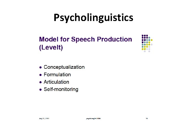 Psycholinguistics 