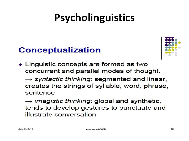 Psycholinguistics 