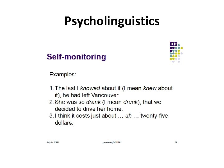 Psycholinguistics 