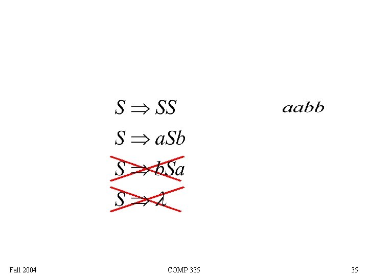 Fall 2004 COMP 335 35 