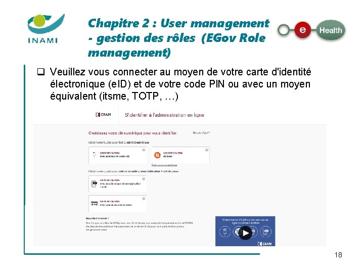 Chapitre 2 : User management - gestion des rôles (EGov Role management) q Veuillez