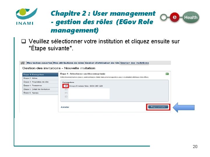 Chapitre 2 : User management - gestion des rôles (EGov Role management) q Veuillez