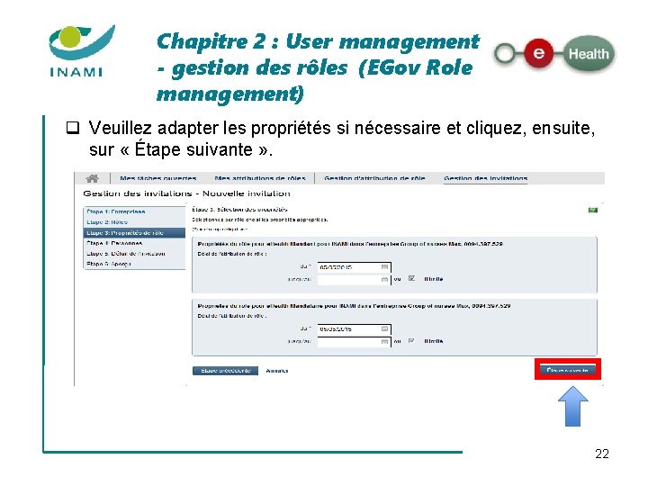 Chapitre 2 : User management - gestion des rôles (EGov Role management) q Veuillez