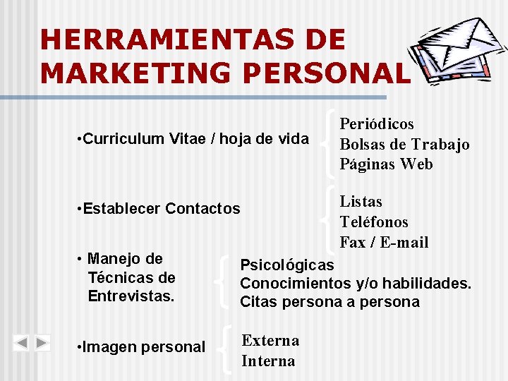 HERRAMIENTAS DE MARKETING PERSONAL • Curriculum Vitae / hoja de vida Periódicos Bolsas de HERRAMIENTAS DE MARKETING PERSONAL • Curriculum Vitae / hoja de vida Periódicos Bolsas de