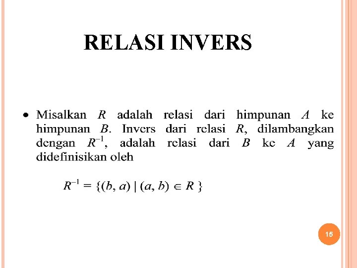 RELASI INVERS 15 