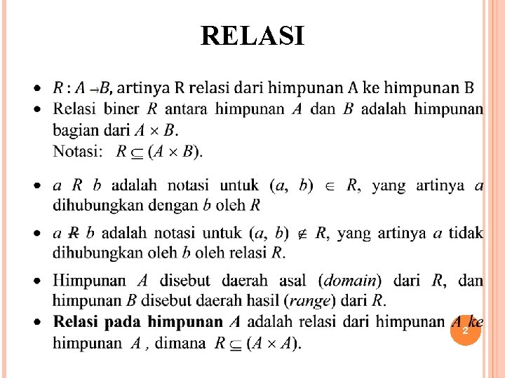 RELASI 2 