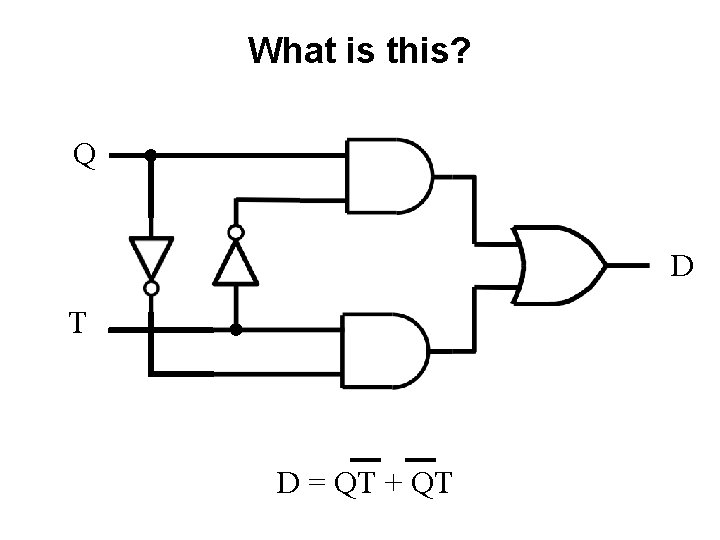 What is this? Q D T D = QT + QT What is this? Q D T D = QT + QT