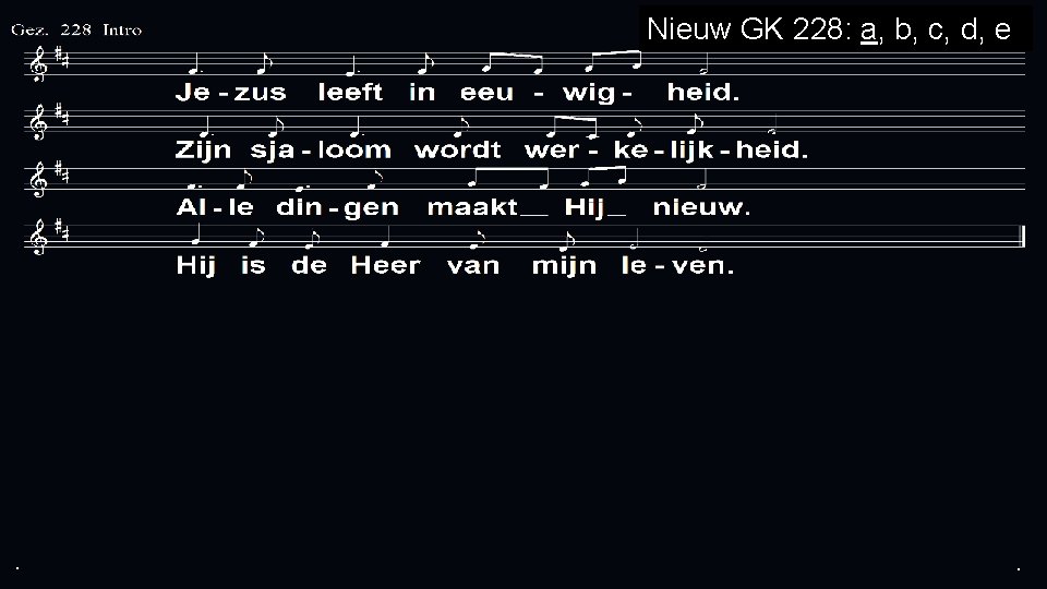 Nieuw GK 228: a, b, c, d, e . . . 