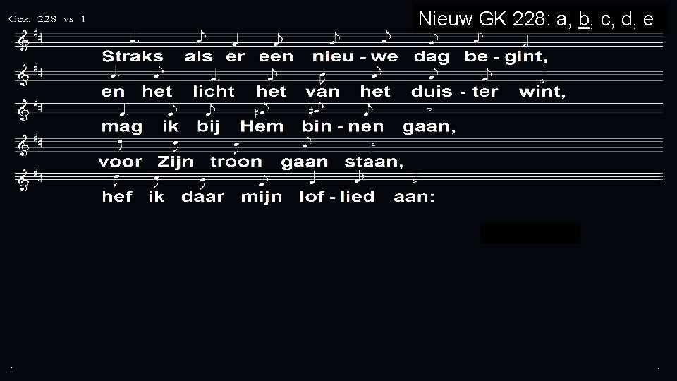 Nieuw GK 228: a, b, c, d, e . . . 