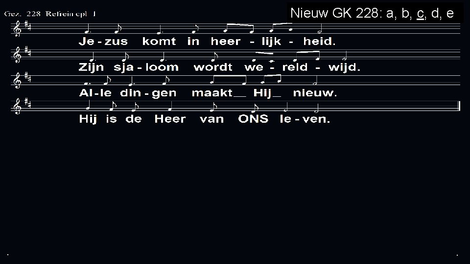 Nieuw GK 228: a, b, c, d, e . . . 