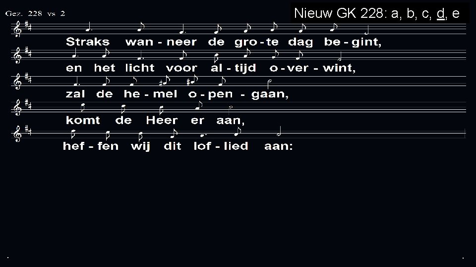 Nieuw GK 228: a, b, c, d, e . . . 