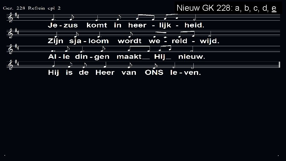 Nieuw GK 228: a, b, c, d, e . . . 