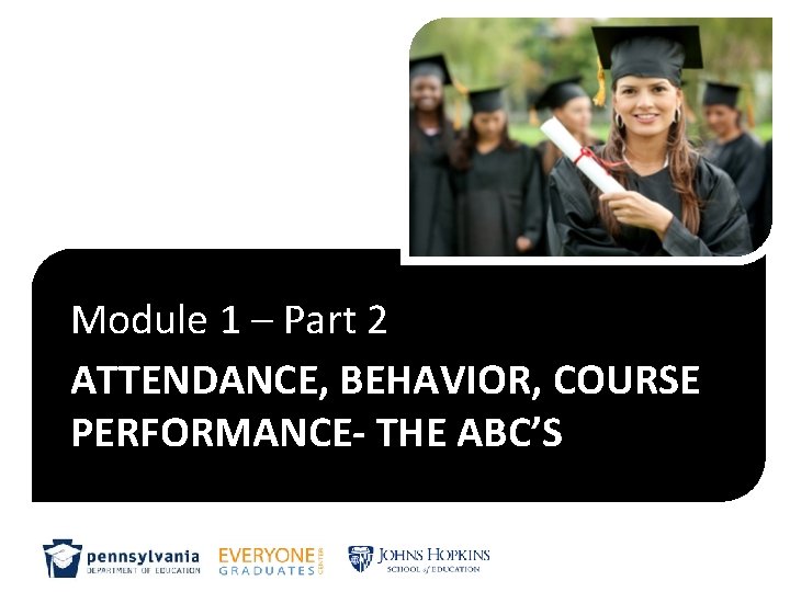 Module 1 – Part 2 ATTENDANCE, BEHAVIOR, COURSE PERFORMANCE- THE ABC’S 