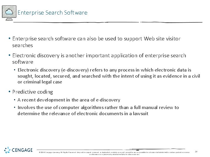 Enterprise Search Software • Enterprise search software can also be used to support Web Enterprise Search Software • Enterprise search software can also be used to support Web