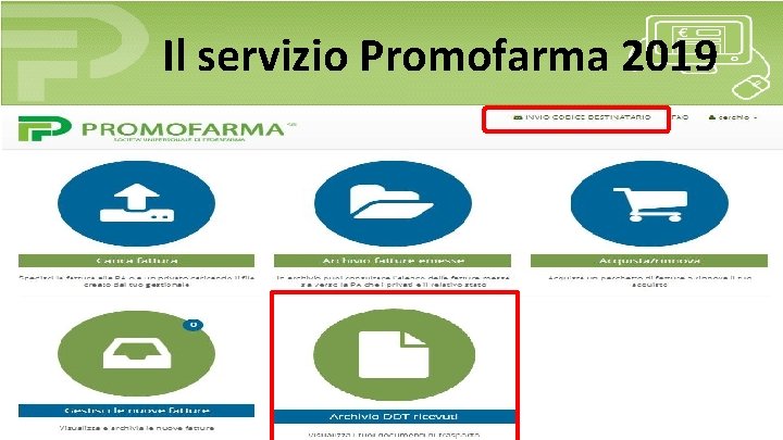 Il servizio Promofarma 2019 Il servizio Promofarma 2019
