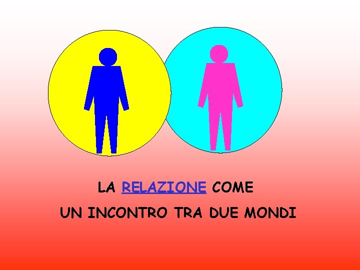 LA RELAZIONE COME UN INCONTRO TRA DUE MONDI 