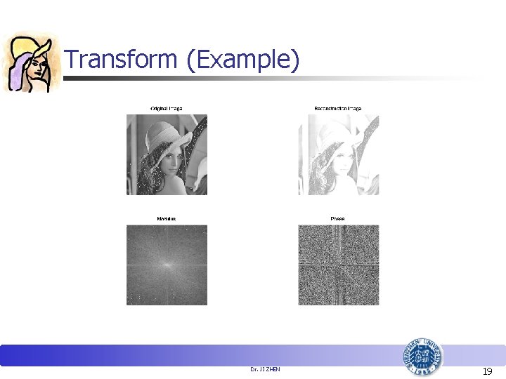 Transform (Example) Dr. JI ZHEN 19 