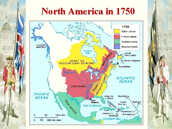 North America in 1750 