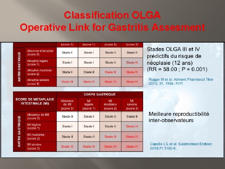 Classification OLGA Operative Link for Gastritis Assesment 