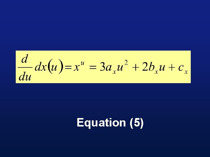 Equation (5) 