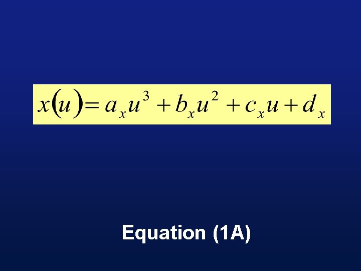 Equation (1 A) 