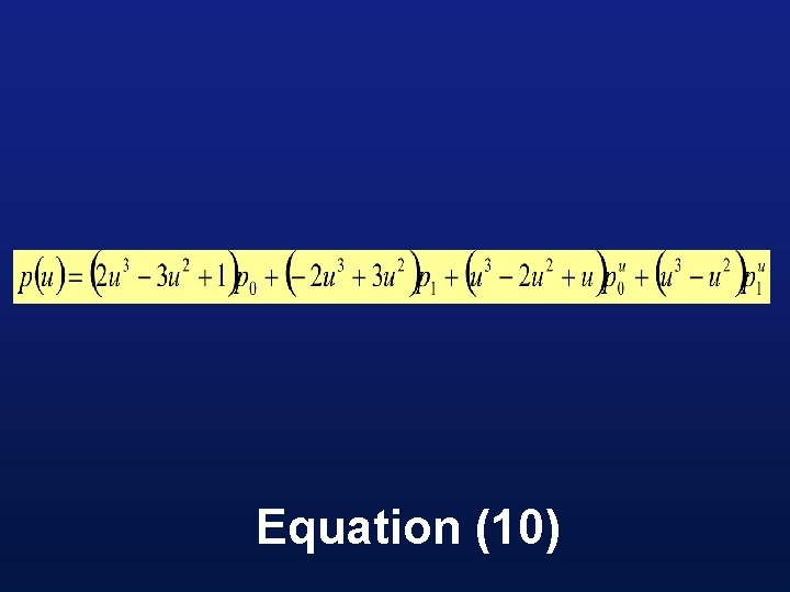 Equation (10) 