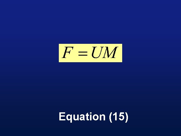 Equation (15) 