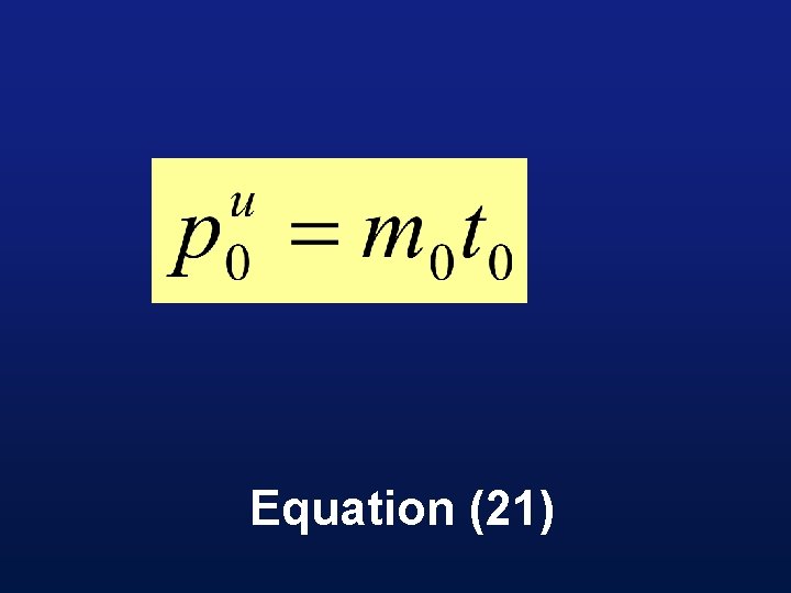 Equation (21) 