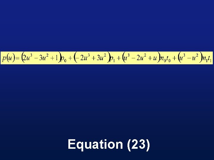 Equation (23) 