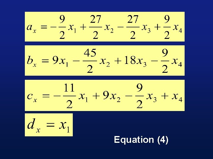 Equation (4) 