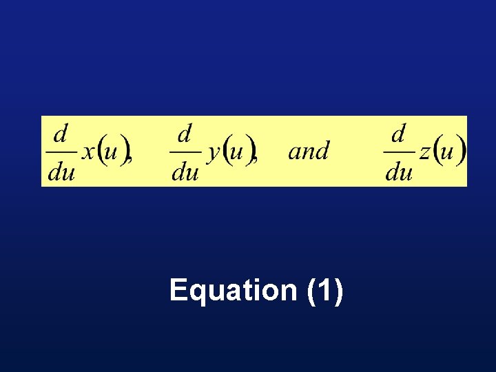 Equation (1) 