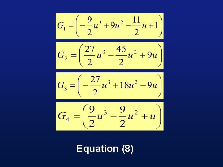 Equation (8) 