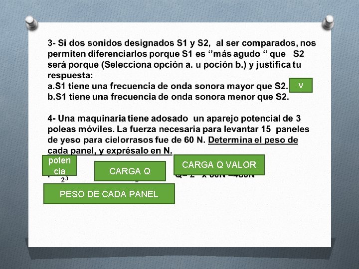  v poten cia CARGA Q PESO DE CADA PANEL CARGA Q VALOR 