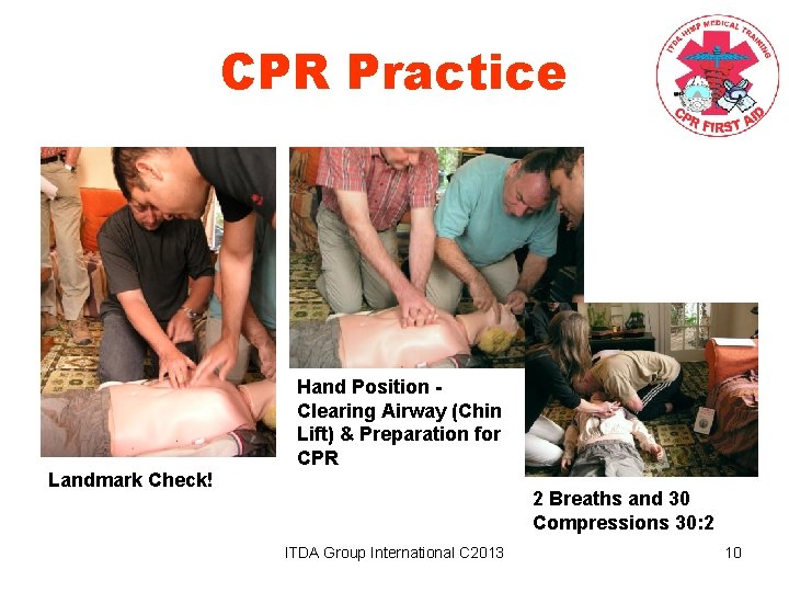 CPR Practice Hand Position Clearing Airway (Chin Lift) & Preparation for CPR Landmark Check!