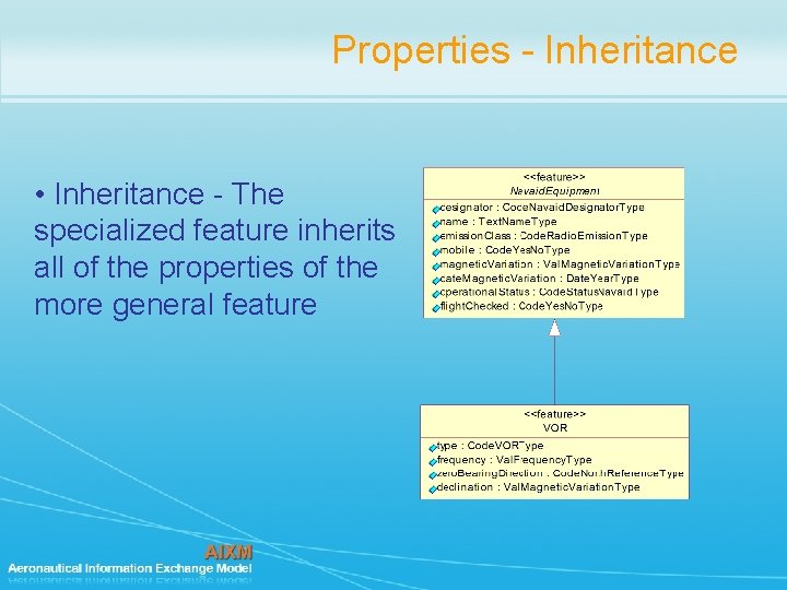 Properties - Inheritance • Inheritance - The specialized feature inherits all of the properties Properties - Inheritance • Inheritance - The specialized feature inherits all of the properties