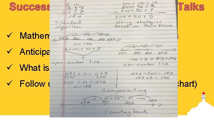 ü Mathematical Goal and Success Criteria ü Anticipating strategies ü What is important about